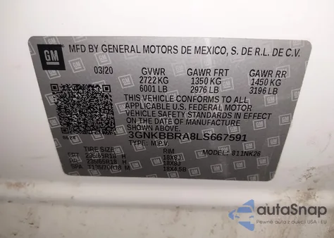 2020 Chevrolet Blazer Fwd 1Lt from USA, damaged, VIN 3GNKBBRA8LS667591